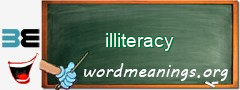 WordMeaning blackboard for illiteracy